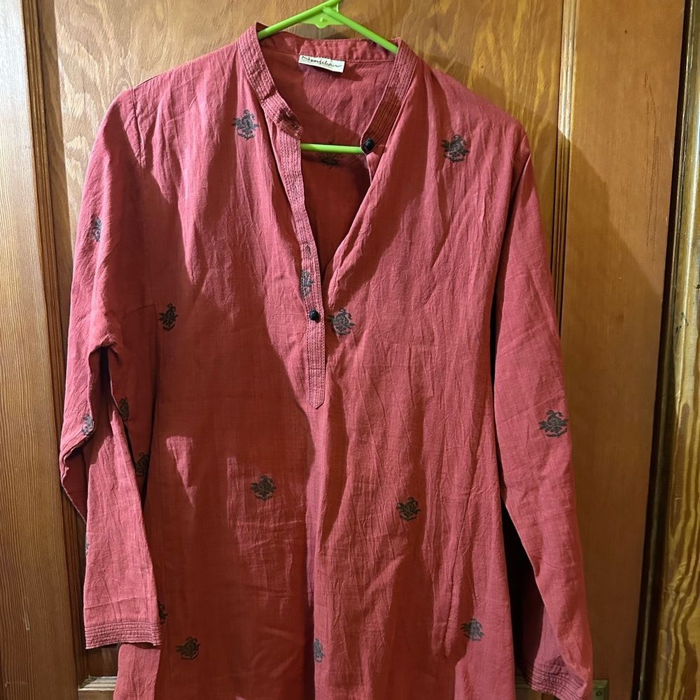 * Red Linen Tunic